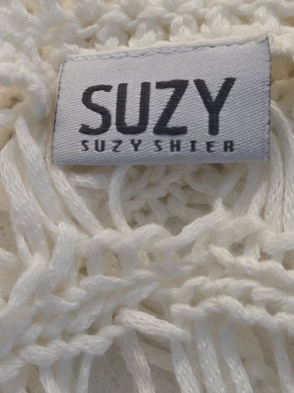 Open-Knit Crochet Cardigan Sweater - Cream - Picture 4 of 5